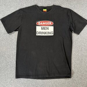 Reggae Danger Men Drinking Graphic T Shirt Mens Large Black Funny Beer Tee